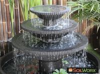 Aqua Falls Solar Fountain - Grey